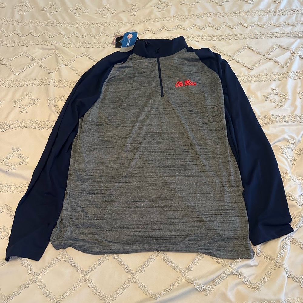 Ole Miss Rebels Levelwear Quarter Zip Lightweight Pullover Men’s Medium New